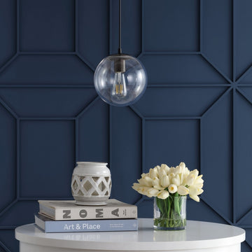 Bleecker 7.75" Metal/Glass Globe LED Pendant